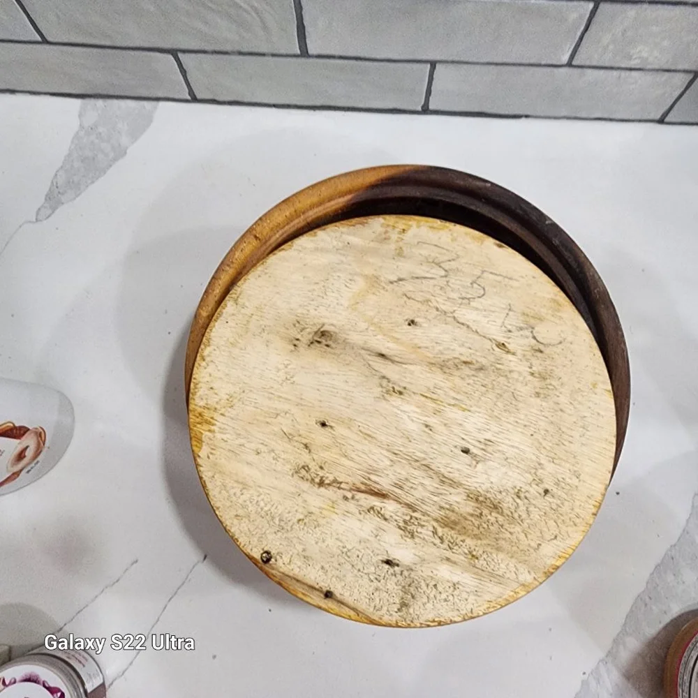 Handcrafted Rustic Bowl with Lid. Large